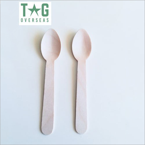 Available In Different Color Biodegradable Wooden Spoon