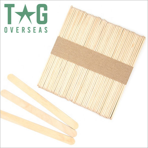 Available In Different Color Disposable Wooden Ice Cream Sticks