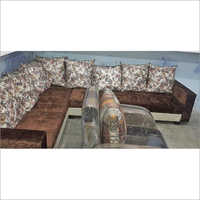 Solid Wood L-shape Sofa Set