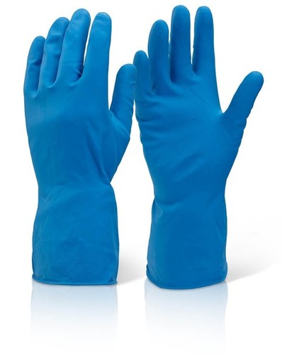 Water Proof Household Rubber Blue Gloves