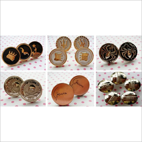 Customized Denim Jeans Button