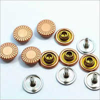Metal Jeans Rivet - Polished Metal, Available In Various Sizes , Multicolour Round Design For Garment Use