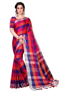 ALPHA Checks Cotton Silk saree