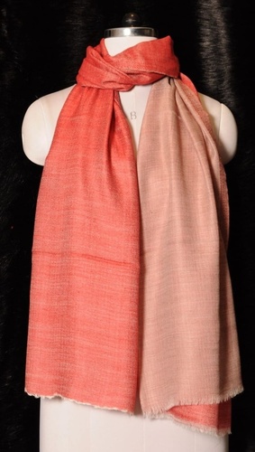 Wool Reversible Scarves - 70x180 cm, Shades of Orange, Light Weight, Dyed Design, Ideal for Winter Fashion