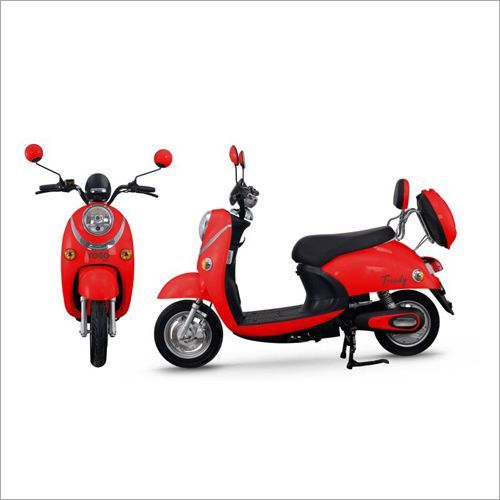 Yogo Trendy Series Electric Scooter with Front Disc Brake - 1800x700x1100 mm, Red, Lithium-ion Battery, Brushless DC Motor, 25 km/h Max Speed