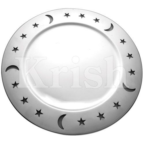 Charger Plate With Moonstar Holes - Color: As Per Requirement