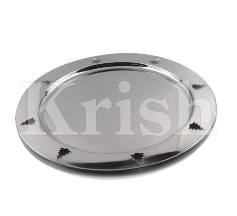 Charger Plate With X Mas Tree Holes - Color: As Per Requirement