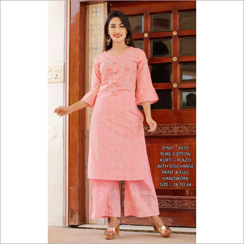 Pure Cotton Kurti Plazo