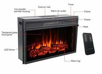 Electric Fireplace Heater with Remote , 28 x16 x 7 inches
