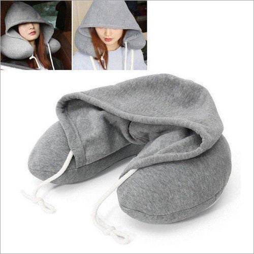 Cotton Grey Travel Neck Pillow