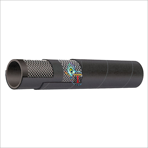 Cement Grouting Hose - Seamless Extra Thick Natural/Synthetic Rubber Blend, Black | Abrasion Resistant, 10 Bar Working Pressure, Electrical Bonding, For Irrigation & Hilly Terrain