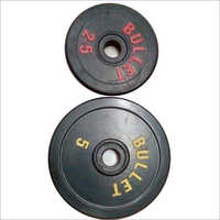 Rubber Bumper Plate - Rubber Material, Weights 2.5, 5, 7.5, 10 Kg, Black Color, Round Shape | Durable, Manual Operation For Muscle Gain And Gym Use