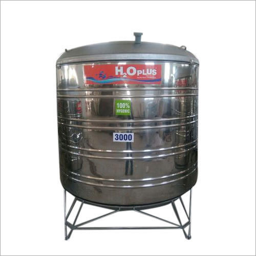 Grey 3000 L Insulated Stainless Steel Water Tank