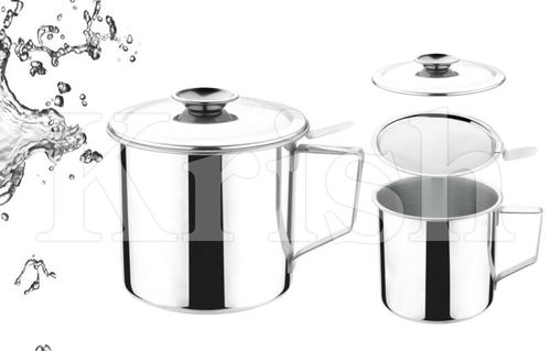 As Per Requirement Oil Pot With Filtering Strainer