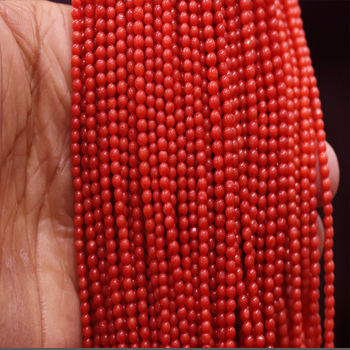 Natural Italian Red Coral Beads 2-4 mm 