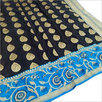 Available In Multicolour Printed Border Pure Silk Saree