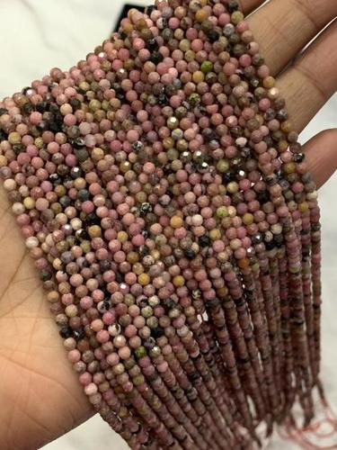 15 Inches Rhodonite 3mm Faceted Beads,rhodonite Beads