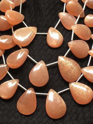 Amazing Peach/pink Moonstone Pear Beads7.5/10-12/17mm Approx12.5 Inch Strand