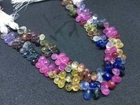 30% Off Sale Super Quality Amazing Beautiful Multi Sapphire Teardrops Briolette Beads Grade: A