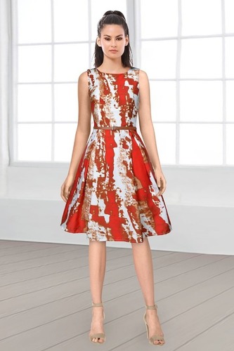 short sleeveless Western dress