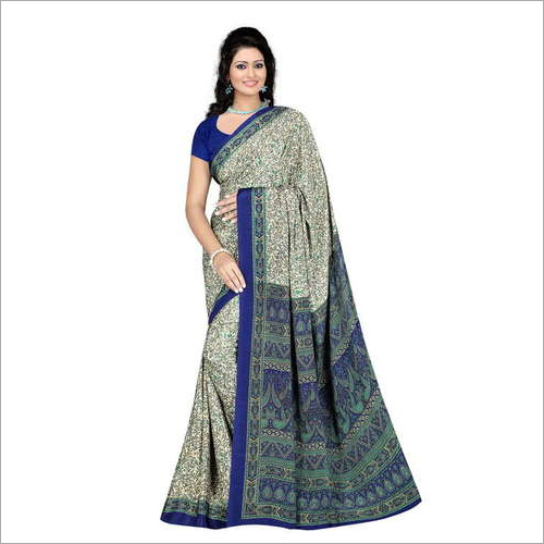 Available In Different Color Crepe Printed Saree