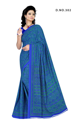Available In Different Color School Uniform Saree
