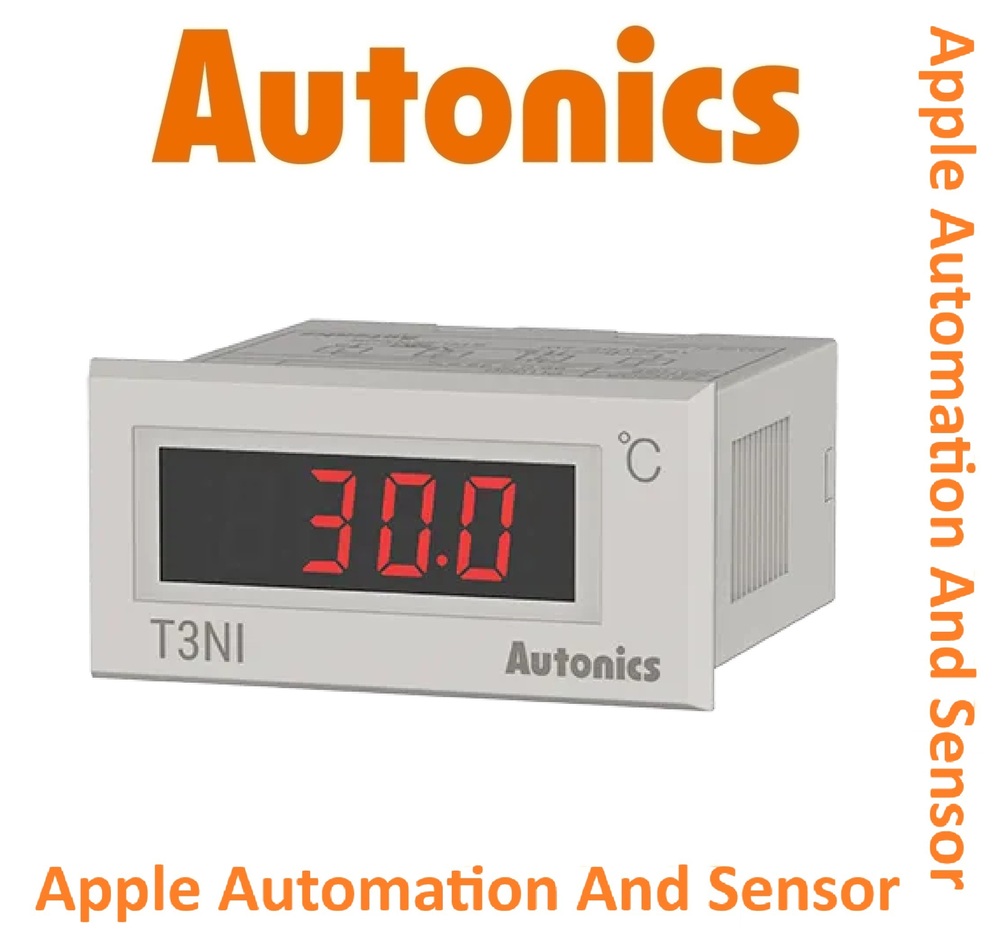 Autonics T3NI-NXNP2C-N Temperature Controller - 3-Digit 7-Segment LED Display, 12-24VDC Power Supply, 100ms Sampling Cycle, Industrial Usage