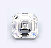 ASSCHER Emerald Diamond 4.09ct F VS1Shape IGI Certified CVD TYPE2A