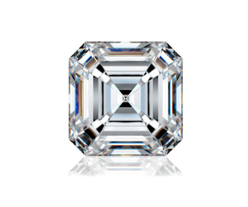 ASSCHER Emerald Diamond 4.01ct G VS2 Shape IGI Certified CVD TYPE2A