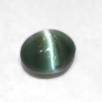 Natural Alexandrite Cats Eye Gemstone - 6.57x5.15x4.40 Mm Oval Cut, Green Color With Distinctive Chatoyancy