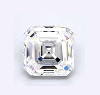 ASSCHER Emerald Diamon 4.14ct F VS1 Shape IGI Certified CVD TYPE2A