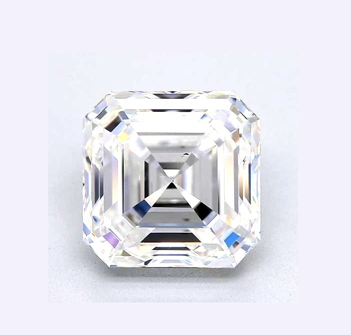 ASSCHER Emerald Diamond 4.01ct H VS1 Shape IGI Certified CVD TYPE2A