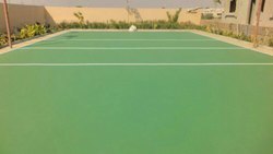 Acrylic Volleyball Court Flooring - 6mm Thickness, Vibrant Green Color | 5-Year Warranty, Easy Installation, Regular Maintenance