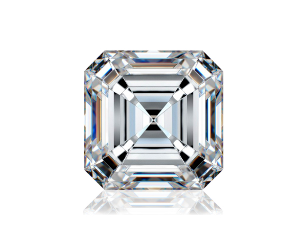 ASSCHER Emerald Diamond 3.56ct G VVS2 Shape IGI Certified CVD TYPE2A