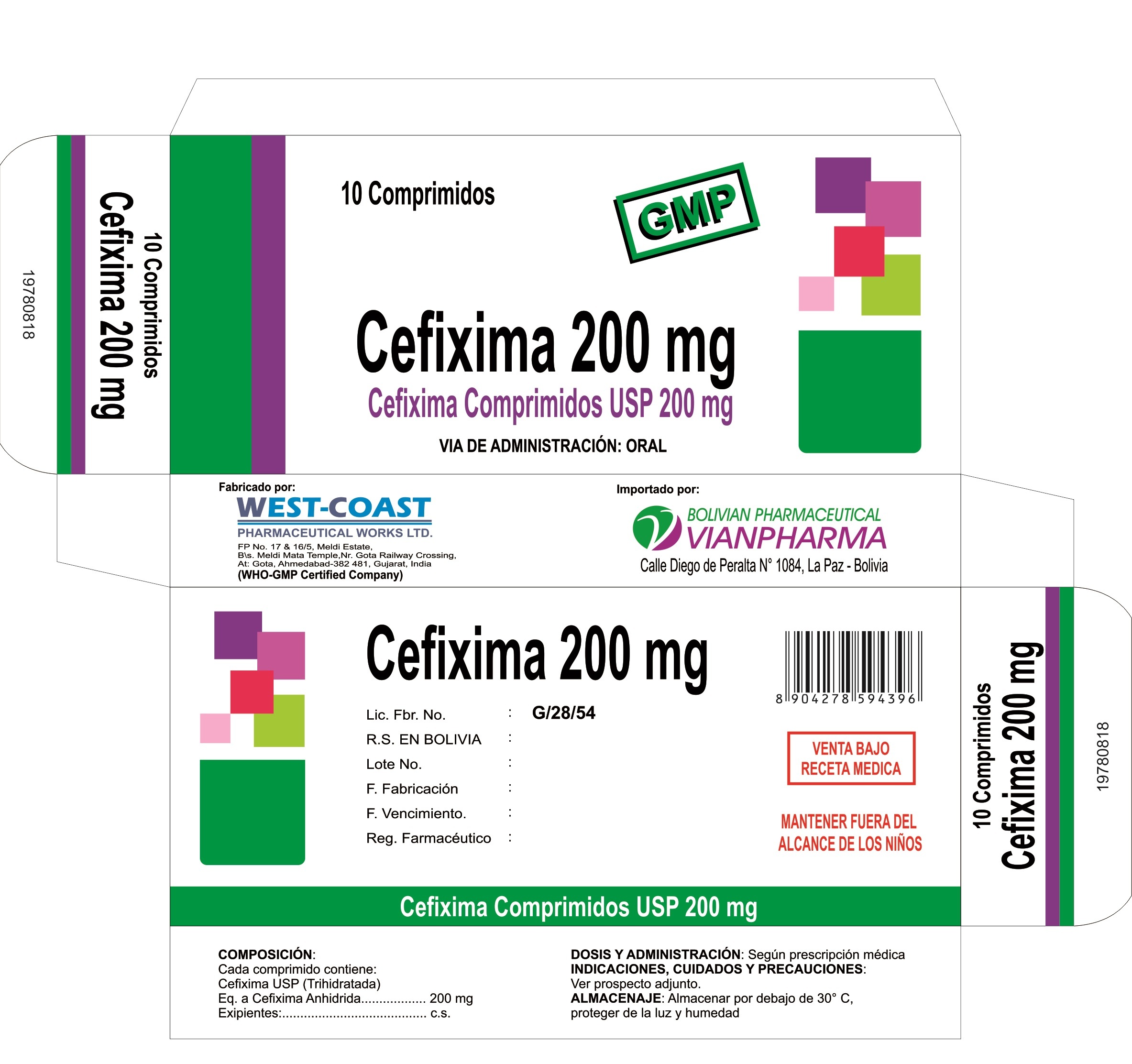 Cefixima Tablets USP 200 mg
