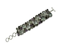 Exceptional Multi Stone 925 Silver Bracelet