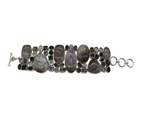 Fashionable Multi Stone 925 Silver Bracelet Gender: Women