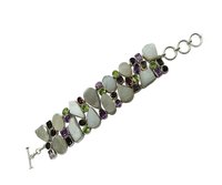 Gorgeous Multi Stone 925 Silver Bracelet