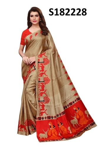 Multi Colour Designer Khadi Silk Saree