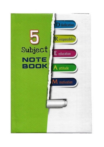 5 Subjects Notebook, Table Size, Hard Binding, 160 Pages & 320 Pages