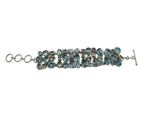 Glitzy Multi Stone 925 Silver Bracelet