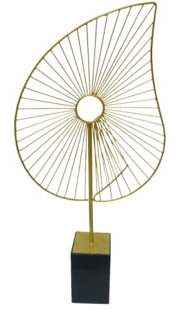 Iron Spiral Sculpture on Marble Base