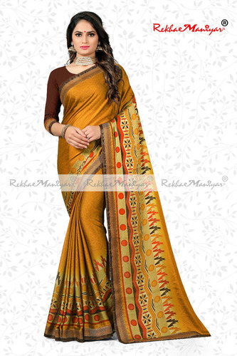 Rangoli Lace Borderd Saree with Blouse