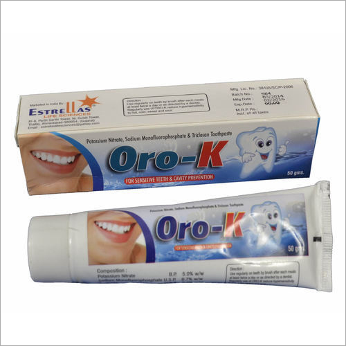 Potassium Nitrate and Tridasan Toothpaste