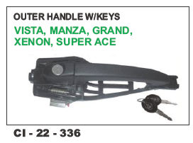 Outer Handle W/keys Vista,manza,grand, Xenon, Super Ace Lh/rh Vehicle Type: 4 Wheeler