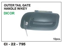 Outer Tail Gate Handle w/key Dicor