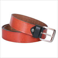 Tan Leather Belt - Leather Material, 40-50 Free Size, Brown Color | Metal Buckle, Formal Style, Unisex For All Age Groups
