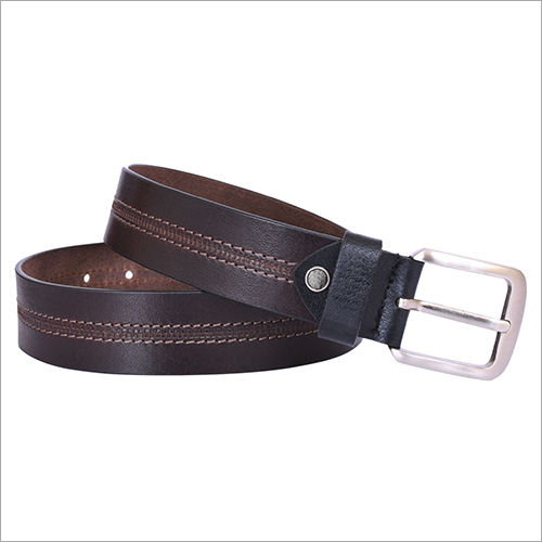 Black Casual Leather Belt