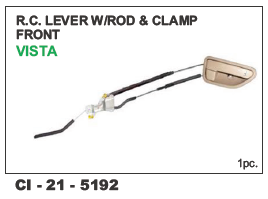 RC Lever  W/rod & Clamp Front Vista LH/RH