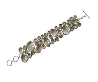 Solid Multi Stone 925 Silver Bracelet